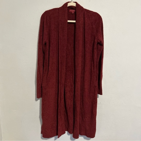 Barefoot Dreams Other - Barefoot Dreams Deep Red Open Front Cardigan